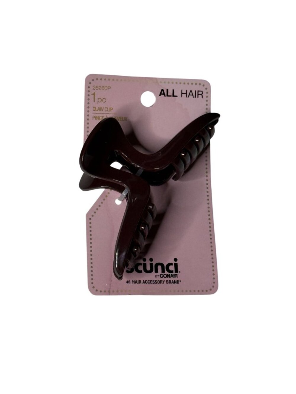Scunci Hair Claw Clip Burgundy Maroon Medium Hold New